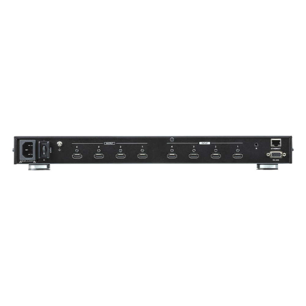 Switch Matricial | 4x4 | True 4K |  4096x2160 / 384 x2160 a 60 Hz  | HDR 4:4:4 | HDCP 2.2 | Diferentes Métodos de Control | EDID Expert™