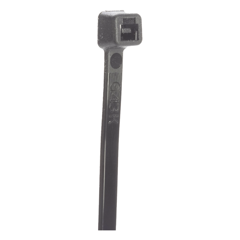 Cincho de Nylon 6.6 StrongHold™, 533mm largo x 7.6mm ancho, Color Negro Exterior, Resistente a Rayos UV, Paquete de 100pz