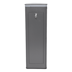 Kit COMPLETO Barrera Derecha XBS Con Corona LED / Brazo Iluminado de 5M / Incluye Sensor de Masa, Transformador, Lazo Magnético, Ancla, Fotoceldas y 2 Controles Inalámbricos
