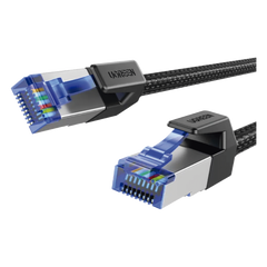 Cable Ethernet Cat8 CLASS F/FTP Redondo con Malla de Nylon 2 Metros (6.56 Pies)