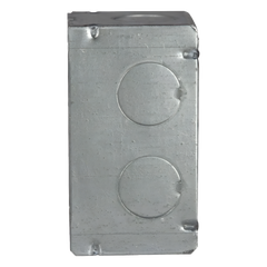 Caja (Chalupa) 4x2"/ Profundidad 2-1/8"/ 8 Entradas de 3/4"/Soldada