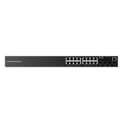 Switch Gigabit Administrable / 16 puertos 10/100/1000 Mbps + 4 Puertos SFP Uplink / Compatible con GWN Cloud.
