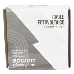 Kit de 2 rollos de 25 metros de cable fotovoltaico de cobre, rojo y negro, calibre 10 AWG (6mm²), Tipo PV,  1000/2000 V y 120°C.