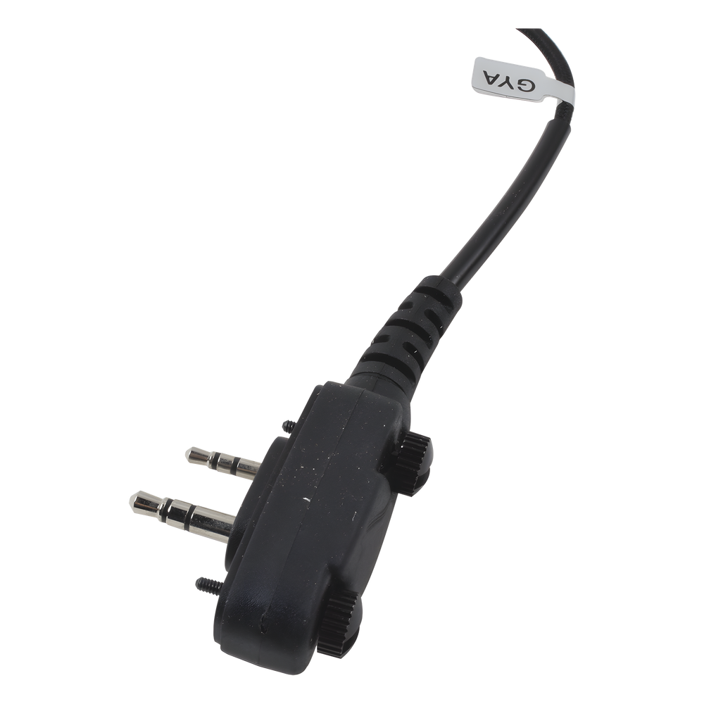 Micrófono de solapa con gancho suave para la oreja y fibra trenzada para puerto de accesorios Icom de 2 pines con tornillos
