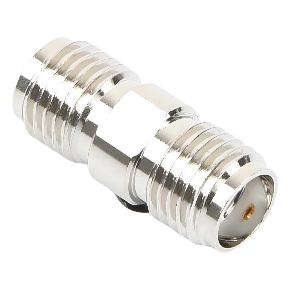 Adaptador en Línea tipo Barril, de Conector SMA Hembra a SMA Hembra, Níquel/ Oro/ Teflón.