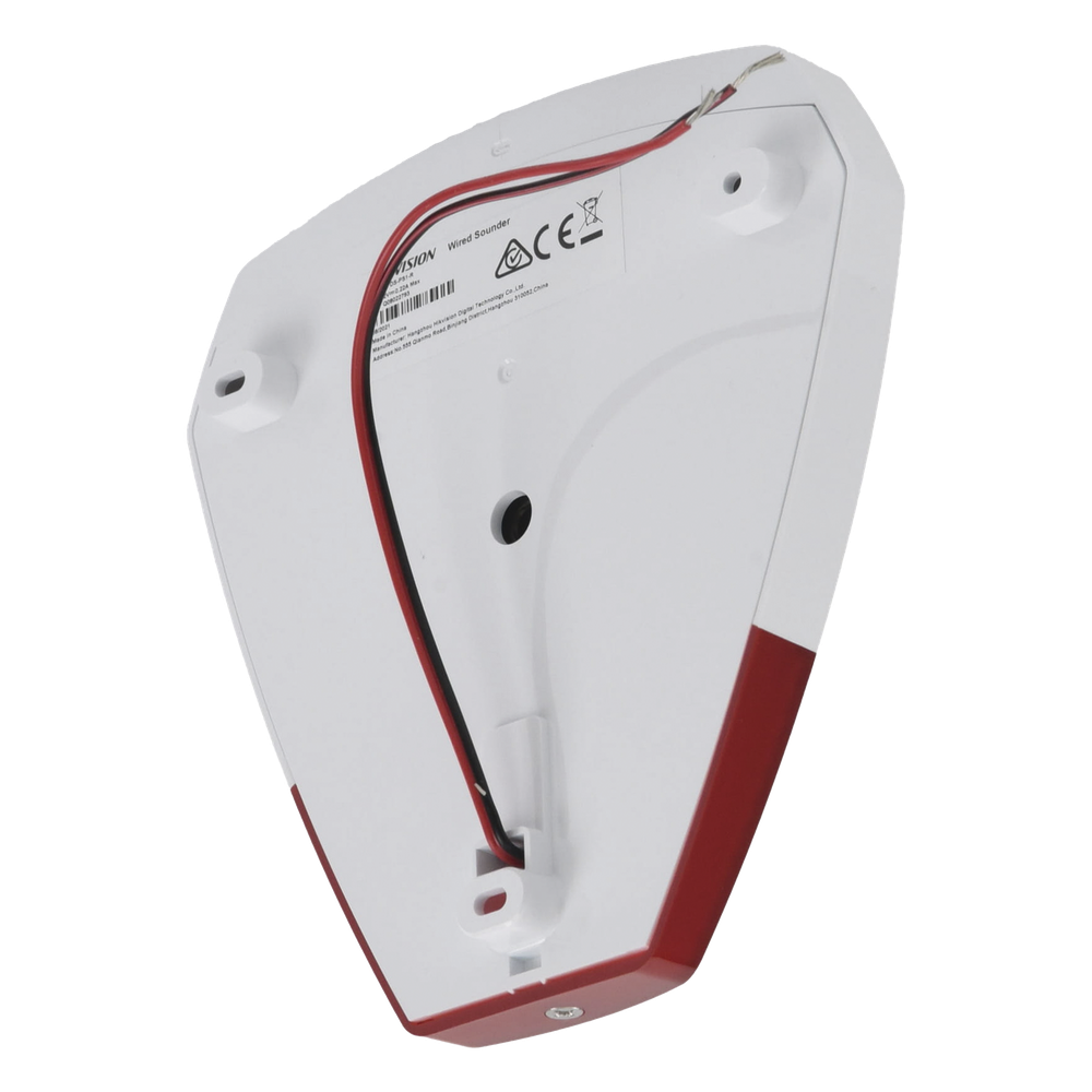 Sirena Estrobo Cableada Hikvision DS-PS1-R / 105 dB / LED Rojo / IP54 / 12V CC / Compatible con Paneles de Alarma