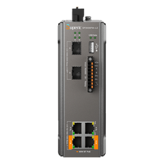 Switch Industrial Administrable / Gigabit con 2 Puertos PoE bt / 2 Puertos PoE af/at / 2 SFP 2.5Gbps / Soporta RS485 / Presupuesto PoE 120W