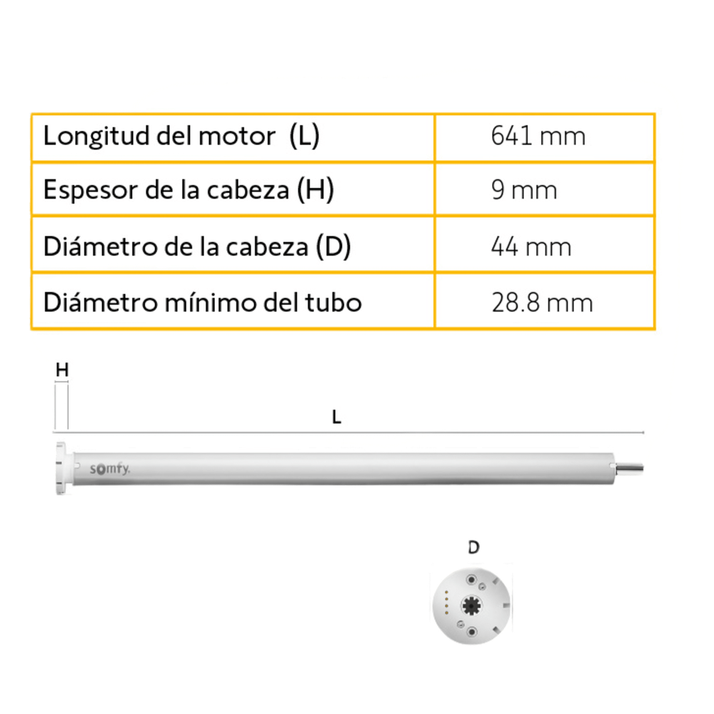 Kit de Motor Somfy SONESSE 30 RTS Ultra Silencioso | Inalámbrico a Batería con Accesorios (Max 2.3x3 m)