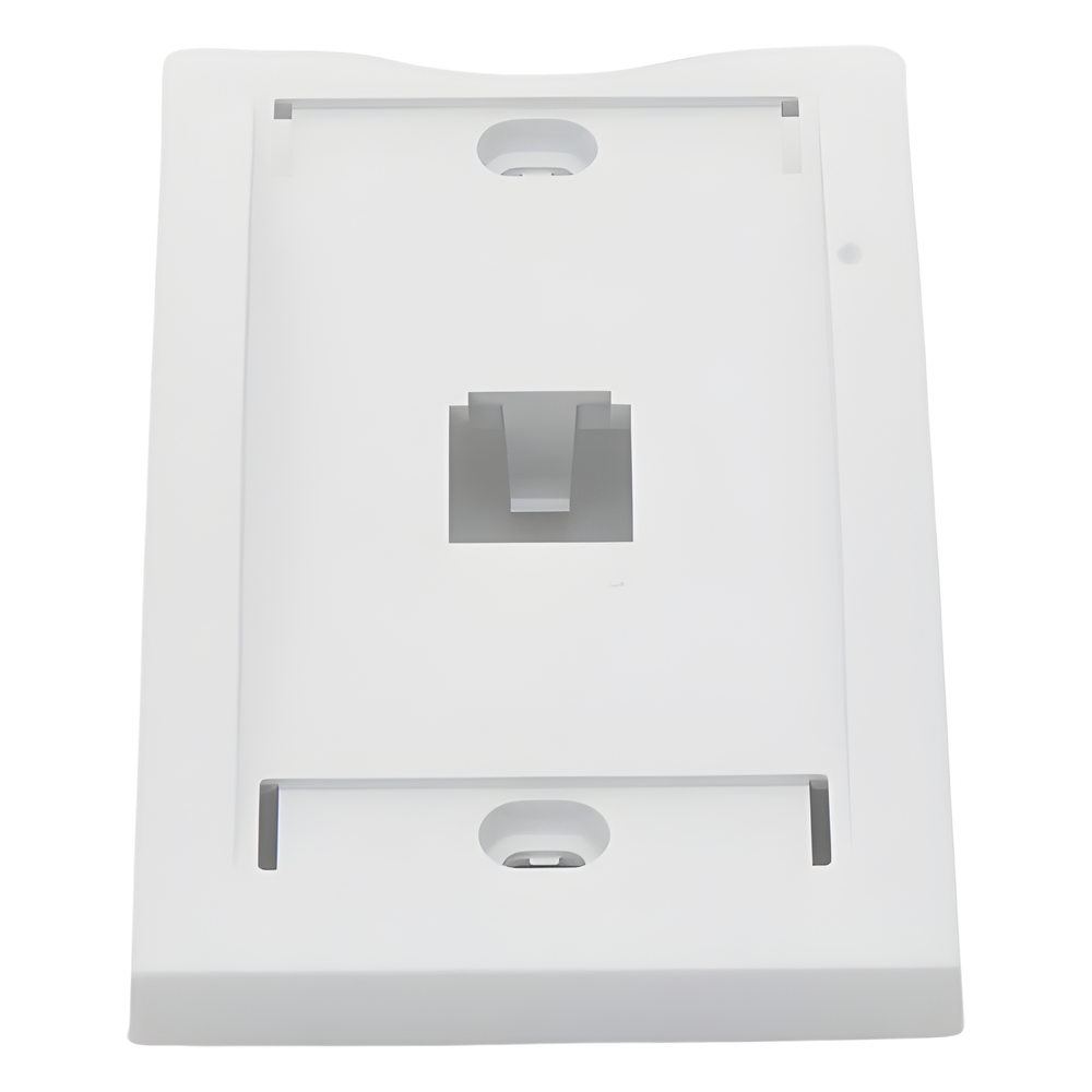 Placa de Pared Vertical Ejecutiva, Salida Para 1 Puerto Mini-Com, Con Espacios Para Etiquetas, Color Blanco