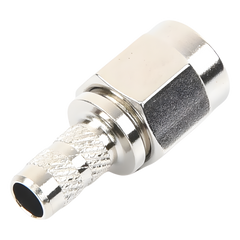 Conector SMA Macho de anillo plegable para cable RG-58/U, Niquel / Oro / Teflón.