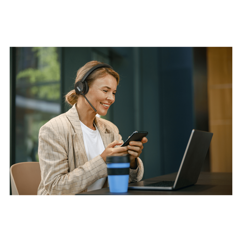 Auriculares mono Yealink WH64 edición MS/ Base DECT y auriculares con Bluetooth integrado/ Cancelación de ruido con 3 micrófonos/ Hasta 32 horas de conversación