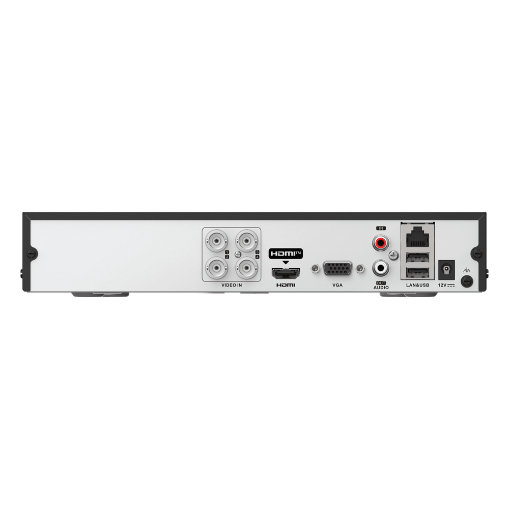 DVR 4 Canales TURBOHD + 2 Canales IP / 5 Megapixel Lite - 3K Lite / Audio Bidireccional  / ACUSENSE (Evista falsas alarmas) / 1 Bahía de Disco Duro / Salida de Video en Full HD