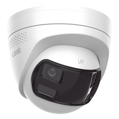[Dual Light] Turret IP 6 Megapixel / Imagen Panorámica 180°/ PoE / Micrófono y Bocina Integrado / Exterior IP67 / Audio Bidireccional / Alarma Visual y Auditiva Integrada / Smart Supplement Light / Micro SD 512 GB