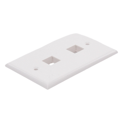 Placa de Pared de 2 Puertos, Keystone, Color Blanco