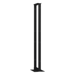 Rack de 2 Postes (Doble Perforación), Estándar 19", 45 Unidades, Fabricado en Acero, Base "L" para Anclar a Piso.