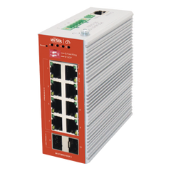 Switch L2+ PoE Industrial / Administración Cloud-Web-CLI / 8 Puertos PoE af/at 100/1000 Mbps / 2 Puertos SFP Gigabit / Presupuesto PoE 120 W / Protocolo ERPS (redundancia enlaces)