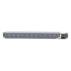 PDU Básico para Distribución de Energía, Enchufe de Entrada NEMA 5-15P, Con 12 Contactos NEMA 5-20R, Instalación Horizontal de 19in, 1UR, 15 Amp, 120 Vca