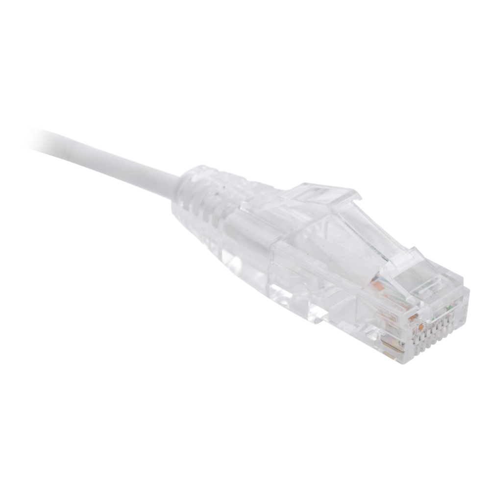 Cable de Parcheo Slim UTP Cat6 - 1.5 Metros (4.92 Pies) Blanco Diámetro Reducido (28 AWG)