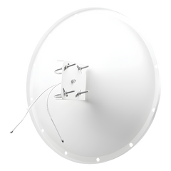 Antena Direccional con Frecuencia Extendida / 4.8 - 6.5 GHz / 28 dBi /  Jumper incluido con conector  SMA-Macho Inverso / Polaridad en 90º y 45º / Montaje incluido para torre o mástil