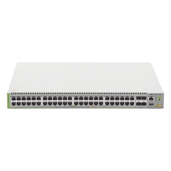 Switch PoE+ Administrable CentreCOM GS980M, Capa 3 de 48 puertos 10/100/1000Mbps + 4 SFP Gigabit, 740 W