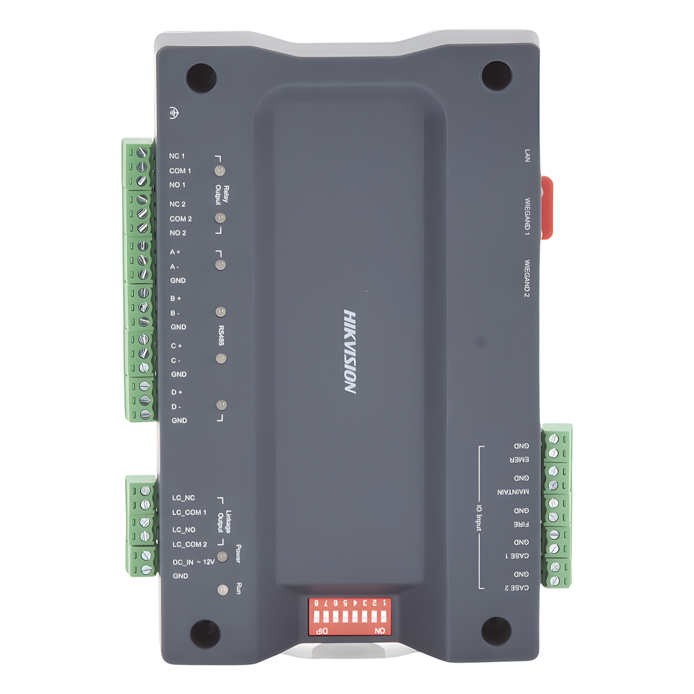 Controlador MAESTRO para Control de Elevadores / Control de Acceso para los pisos de los Elevadores por Huella o Tarjeta / Programación por IVMS4200 o Interfaz Web