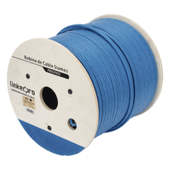 Bobina de Cable Siamés Cat6 UTP 100% Cobre + 2 Cables Gruesos (18 AWG) para Alimentar Cámaras Más Lejos / 152 Metros (500 Pies) / Instalación en Exterior / Uso Industrial para Climas Extremos