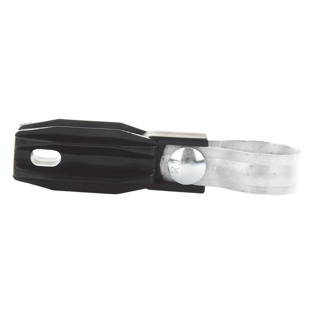 Aislador de Paso o Esquina con Abrazadera / 33-38 mm / Resina Virgen 100% / Anti-Arqueo / Tubería de Malla Ciclónica
