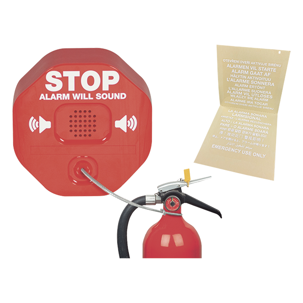 Alarma Theft Stopper® Para Prevenir Robo y Mal Uso De Extintores De Incendio
