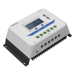 Controlador Solar PWM / 60A / 12/24V/36/48V / Doble USB / Pantalla LCD / Tierra Positivo Común