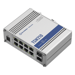 Switch Industrial No-Administrable 8 puertos Gigabit, 2 SFP 1G