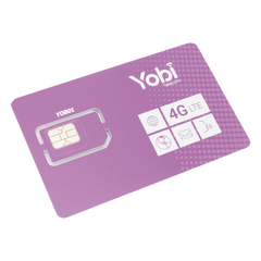 SIM Yobi para dispositivos móviles 3G/4G con recarga de 1GB cada mes durante 1 año de servicio (solo datos)
