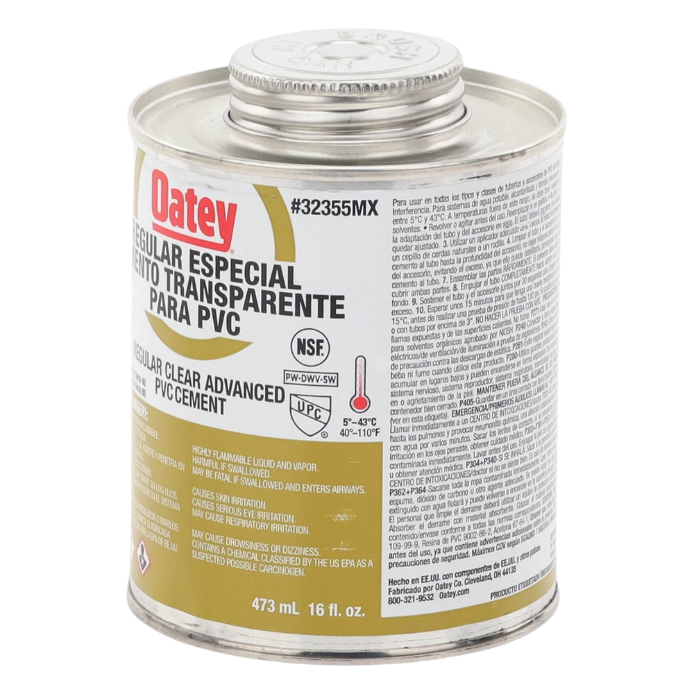 Pegamento / Cemento Claro de 473 ml para Tubo Conduit PVC Pesado.