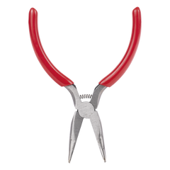 Pinza punta Curveada de 5” con Mango Forrado Plástico.