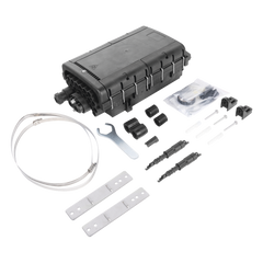 Caja de Distribución de Fibra Óptica para 48 Empalmes con 16 Acopladores SC/APC, Enterrado Directo, IP68
