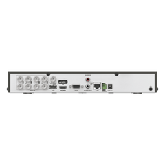 DVR 8 Canales TURBOHD + 8 Canales IP / 8 Megapixel (4K) / Audio Bidireccional por Coaxitron / ACUSENSE / 1 Bahía de Disco Duro / Salida de Video en 4K / H.265+