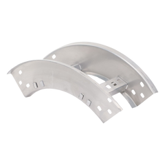 Curva Vertical Exterior de Aluminio de 90° Perfil Z / Peralte 3 1/4" / Ancho 6" / Radio 8" / Incluye Tornillería