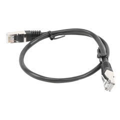 Cable de Parcheo FTP Cat5e - 0.5 Metros (1.64 Pies) - Negro