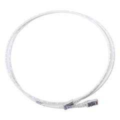Patch Cord Skinny Cat6A Blindado S/FTP, 1.52 Metros (5 Pies), Diámetro Reducido 28 AWG, Color Blanco
