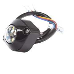 Estrobo Oculto de 6 LED, Azul, Lente Transparente, Bisel Negro