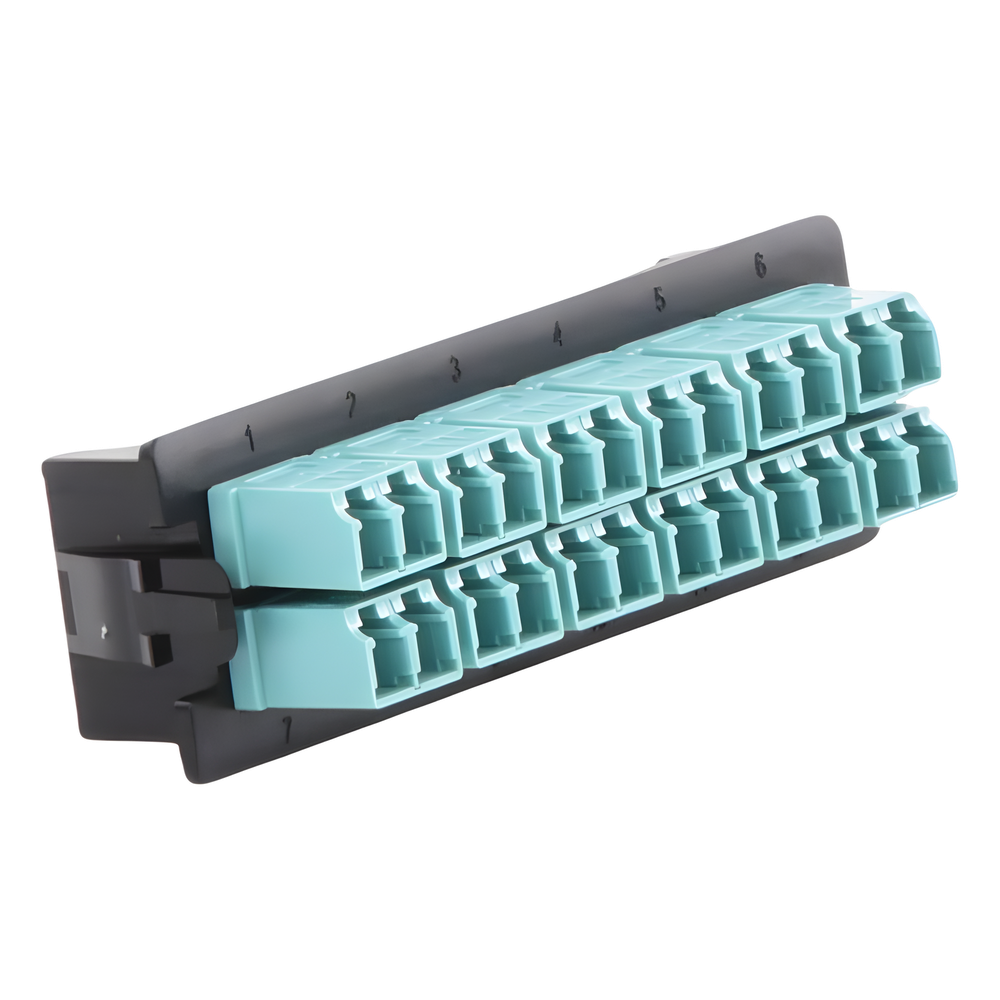 Placa Acopladora para Distribuidor de Fibra Óptica LP-ODF-8024, Incluye 12 Acopladores LC Duplex para Fibra Multimodo