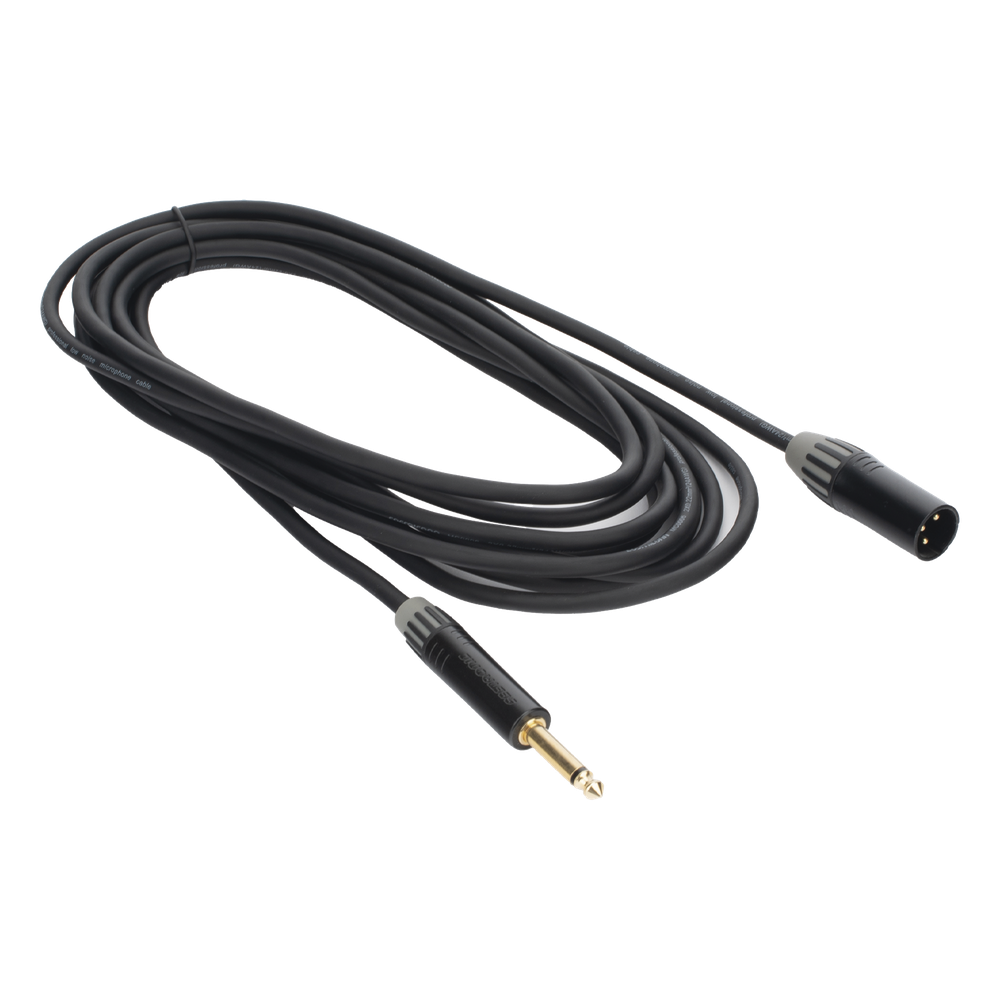 Cable de Audio | XLR 3 Polos Macho a Plug 1/4 in mono | Conector Seetronic Serie M SCMF3 - MP2X | Longitud 5m