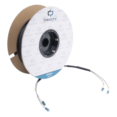 Carrete de Fibra Óptica Monomodo con Conectores LC-LC Duplex, Reforzada con Kevlar, de 50 Metros (164.04 Pies), Para Instalaciones Subterráneas por Tubería