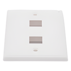 Placa de Pared de 2 Puertos, Keystone, Color Blanco