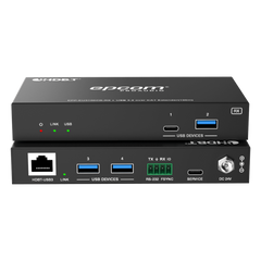 Extensor USB 3.2 Gen 1 | 100 m | Cable CAT6a | Velocidad 5 Gbps | Puertos USB-C y USB-A | PoC Bidireccional 24V | Compatible Con Dispositivos USB Variados