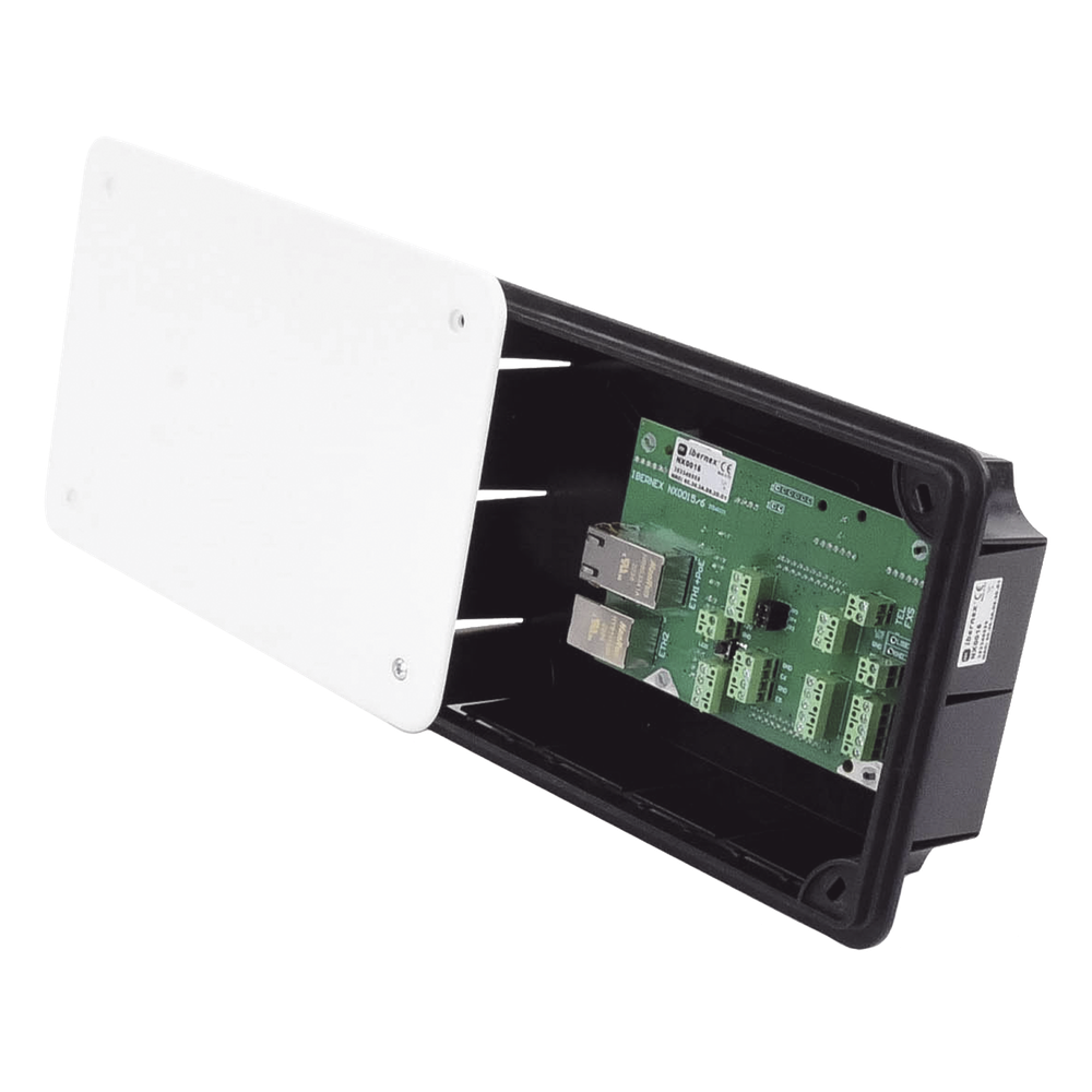 Terminal Hospitalaria Empotrable NX0015 / Controlador IP para Sistema de Llamada Paciente-Enfermera / VoIP SIP / PoE / 12 Entradas Digitales / Bus RS485