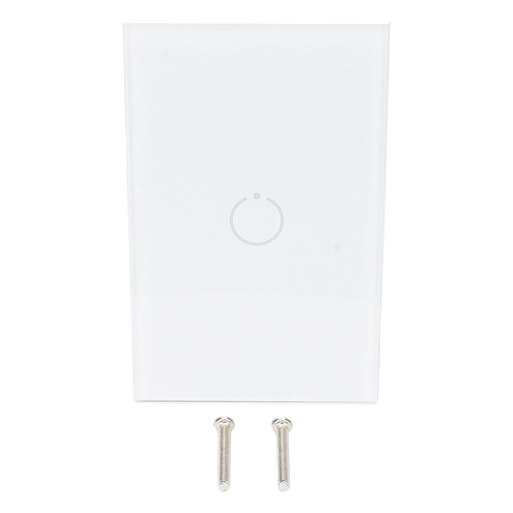 (ZWAVE) Interruptor On/Off panel táctil touch inalámbrico Zwave Plus 1 boton. Compatible con Hubitat HC8, Álula  M2M, otro