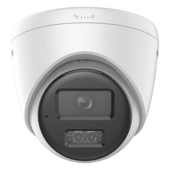 [Dual Light] Turret IP 8 Megapixel (4K) / Lente 2.8 mm / 30 mts IR + 30 mts Luz Blanca / Micrófono Integrado / ACUSENSE Lite / Exterior IP67 / H.265 / PoE / ONVIF / Micro SD
