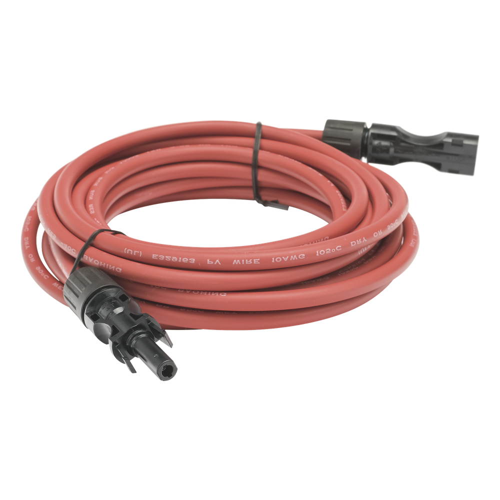 Cable Fotovoltaico, 2.5 m, Rojo, Calibre 10 AWG con Terminal MC4-M en Ambos Extremos