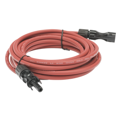 Cable Fotovoltaico, 2.5 m, Rojo, Calibre 10 AWG con Terminal MC4-M en Ambos Extremos