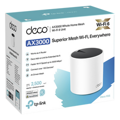 Router Inalámbrico MESH Interior para Hogar / Doble Banda Wi-Fi 6 AX3000 Mbps / 3 Puerto Gigabit WAN/LAN / 2 Antenas Internas / Administración Mediante la App Deco (iOS, Android) / Protección HomeShield